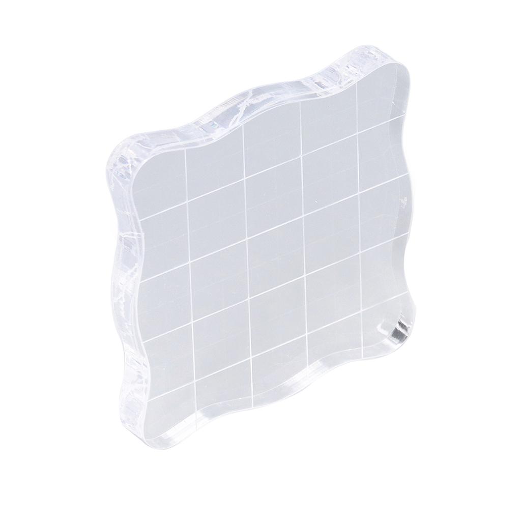 Прозрачные штампы 7,5x7,5 см, изогнутая сторона, высокие, прозрачные, легко моющиеся, многоразовые, акриловые, B