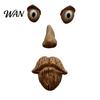 Durable Outdoor Statue Tree Face Ornament Facial Features Statues Resin Waterproof Decor Weather-Resistant Garden Decoration for Yard Stump