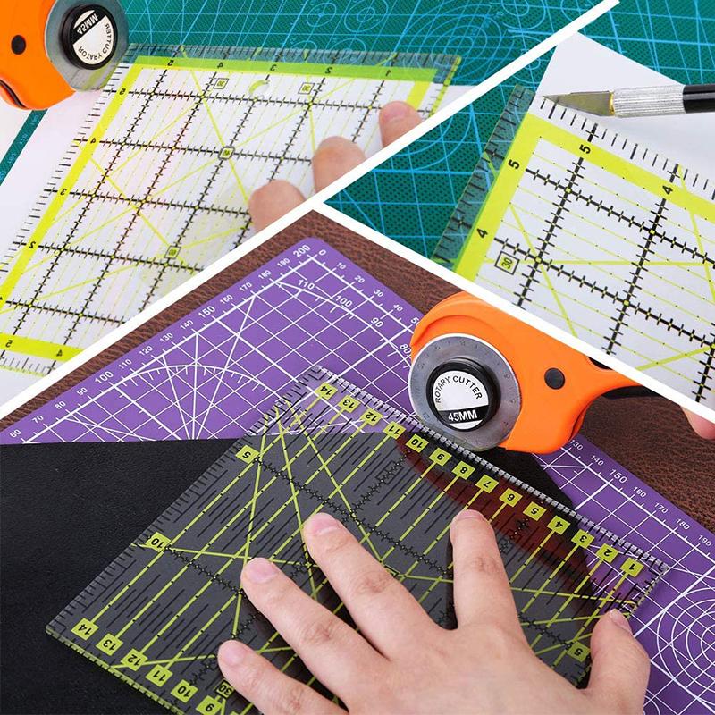 MIUSIE 1 шт./набор квадратная акриловая тканевая линейка для пэчворка, шитья, квилтинга, измерительная линейка, инструменты для резки, масштабирования, рисования