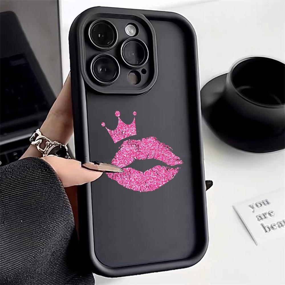 LZ20 Lips kiss design силиконовый чехол для телефона Infinix Smart 9 Hot 40i Tecno Camon 20 Pro Moto G22 G30 OnePlus Google Pixel 9 противоударный задний чехол