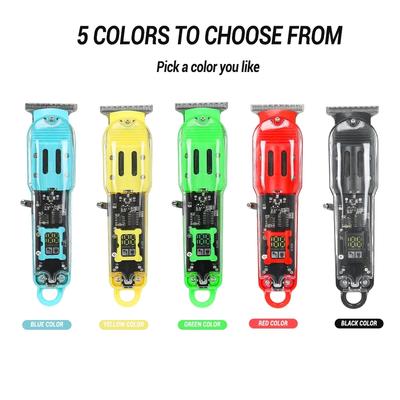 Перезаряжаемые машинки для стрижки волос Профессиональные машинки для стрижки волос Прозрачные электрические триммеры для волос для мужчин Беспроводная машинка для стрижки волос