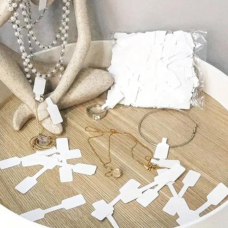 WTEMPO Self-Adhesive Jewelry Tags Necklaces Earrings Bracelets Paper Tags Jewelry Display Price Labels Gift Packaging Decor Labels