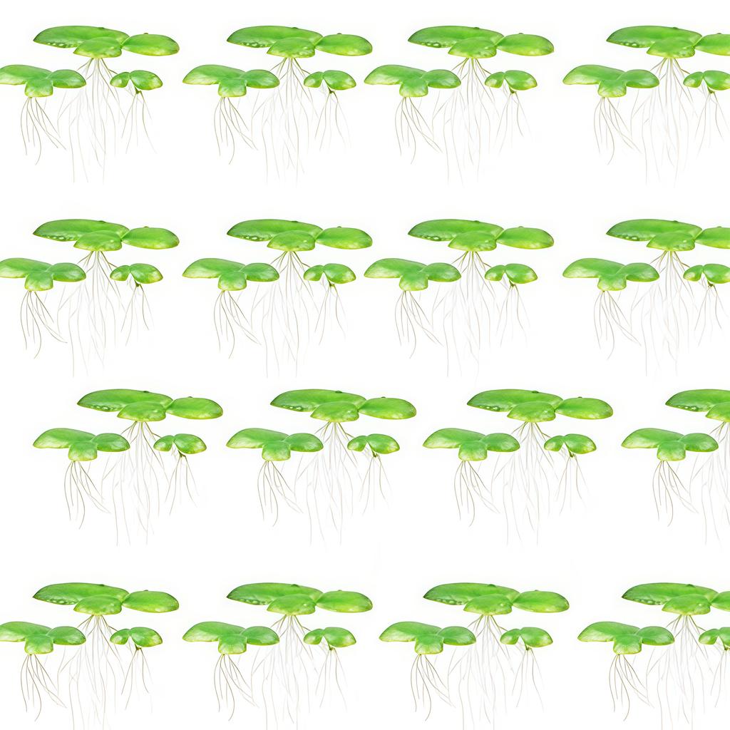 Pack of 2 Realistic Plastic Floating Water Lily Plants for Aquarium Fish Tank Decoration