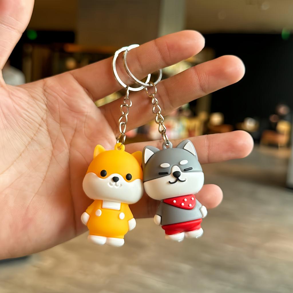 Cartoon Cute Dog Doll Keychain Bag Clothing Pendant Small Gift Wholesale