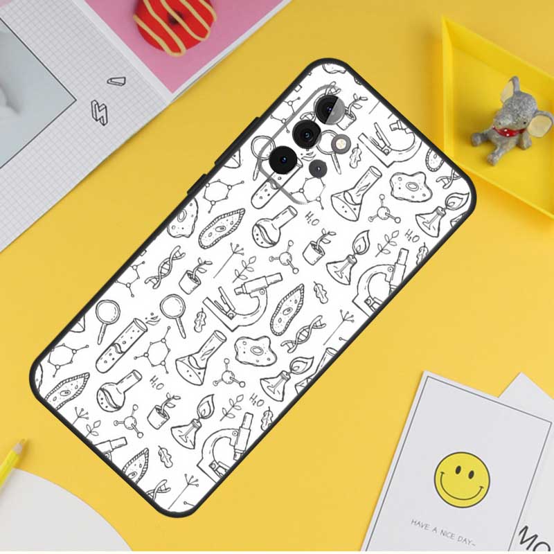 Biology Chemistry Phone Case For Samsung Galaxy A53 A33 A13 A12 A32 A52 A14 A34 A54 A15 A25 A35 A55 A71 A51