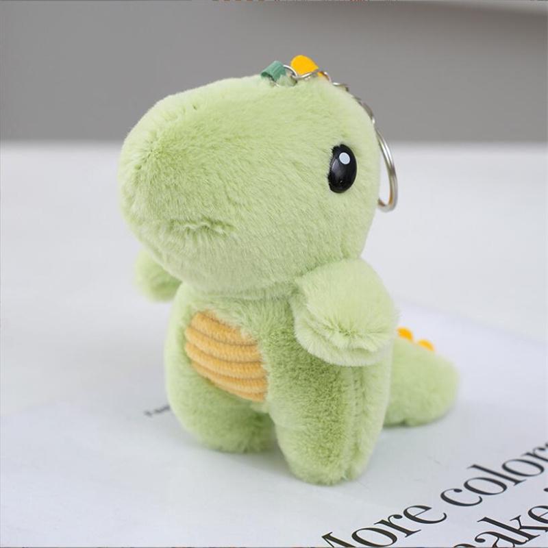 12Cm Cartoon Product Cute Standing Dinosaur Plush Keychain Backpack Hanger Grasping Machine Cartoon Doll Toys For Christmas