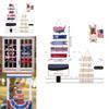 Stylish Usa Themed Wooden Hanging Decor Featuring Patriotic Red Blue White Colors For Independence Day
