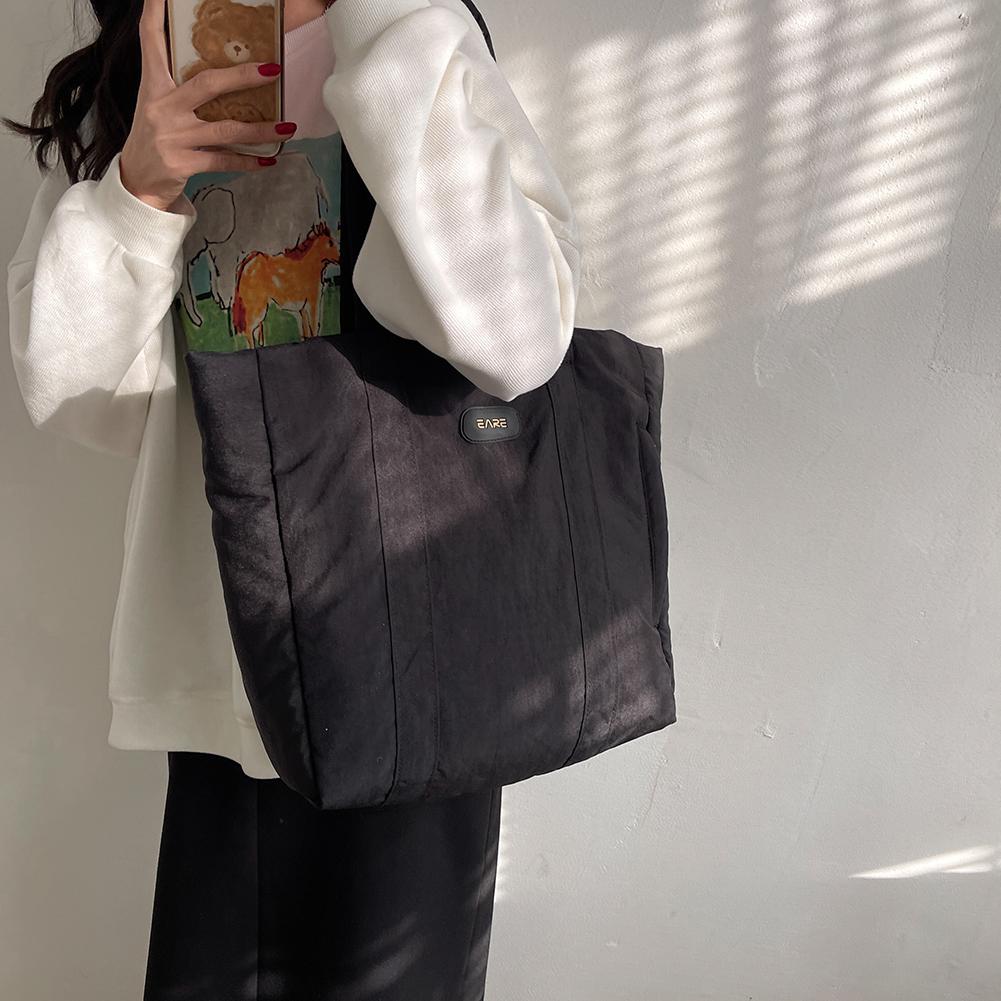 Сумки женские зимние сумки на плечо с хлопковой подкладкой однотонные большие сумки подмышками женские стеганые сумки для поездок на работу сумка-тоут