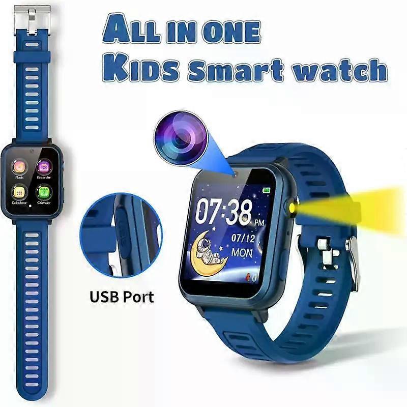 Kids Smart Watches With 16 Games Camera Music Alarm Flashlight Step Count Birthday Gifts For Age 3-12 Boys Girls