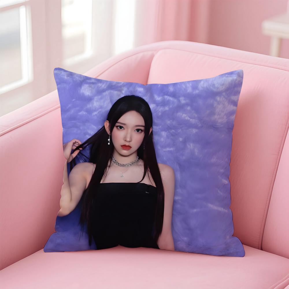 Popular fashion Chinese actress CCheng Xiao Cushion Cover Pillow Case Soft Friendly Fabric Concealed Zipper
