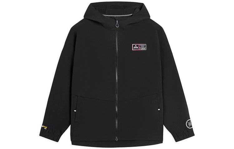 Li Ning Куртки Мужские Черные С Капюшоном Умеренно Ветрозащитные AFDS797-1