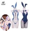 Nikke Goddess Of Victory Folkwang Bunny Girl Costume Mary Bunny Suit Women Sexy Cosplay Suit Blue Jumpsuits