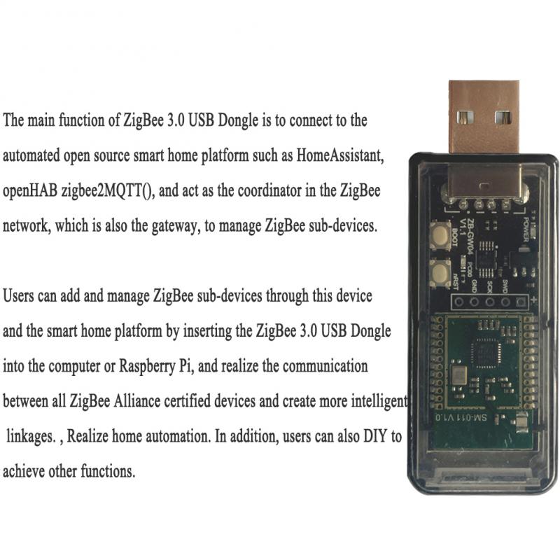 ZigBee 3.0 ZB-GW04 USB Dongle Анализатор беспроводного шлюза ZigBee Zigbee2MQTT Захват интерфейса USB ZHA NCP Home Assistant openHAB