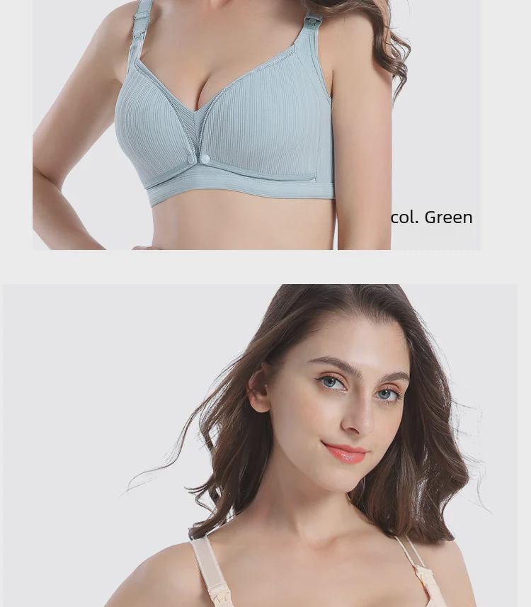 Бюстгальтер для кормления без подкладки: Тонкий, с нитками, с двойной пряжкой, защита от воздействия окружающей среды для беременных и кормящих матерей