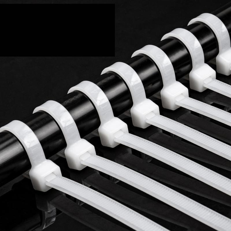 Самоблокирующиеся пластиковые нейлоновые стяжки, 100 шт., набор нейлоновых кабельных стяжек, 3X200, петля, проволочная обмотка