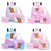 3Pcs/set Anime Printed Backpack for Girl Bookbag Back To School Backpack Child Kawaii Gift with Pencil Case Lunch Bag
