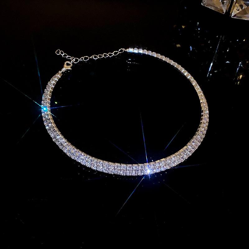 Подвеска-капля в форме сердца, чокер со стразами - Элегантное женское ожерелье