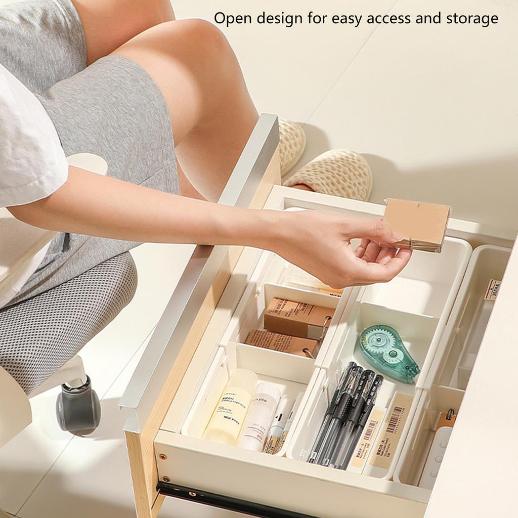 Telescopic Basket Plastic Household Hanging Rack Drawer Edge Storage Box Fork Spoon Socks Storage Box Medicine Sorting