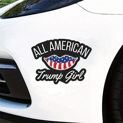 1 шт. Наклейки на автомобиль ALL AMERICAN TRUMP GIRL Автоаксессуары Окно Бампер Кузов Лобовое стекло Декоративные наклейки для маскировки царапин