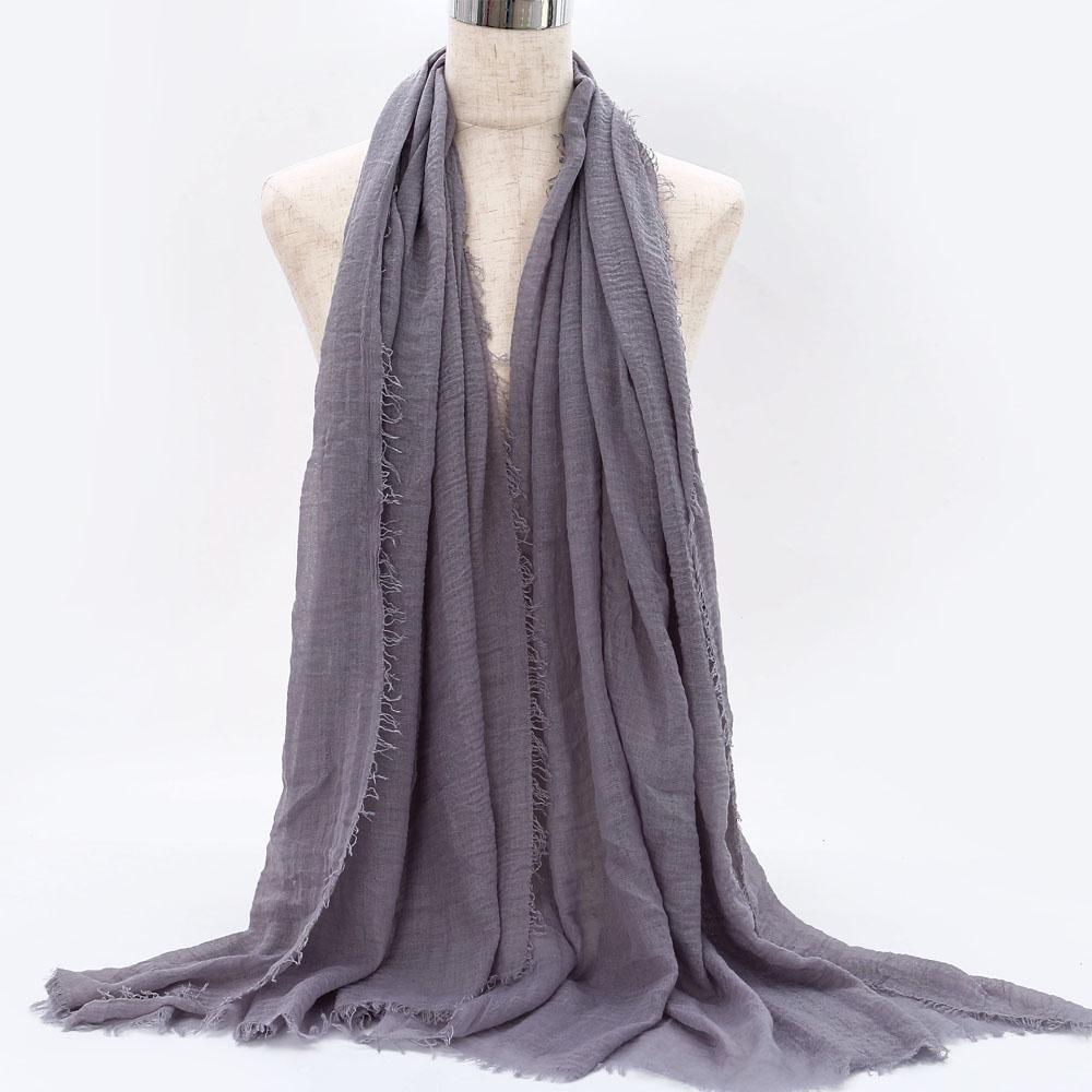 Big Size Crinkle Cotton Hijab Scarf Women Turban Muslim Shawl Plain Bandana Breathable Women's Shawls Foulard Hijab Hood Ramadan