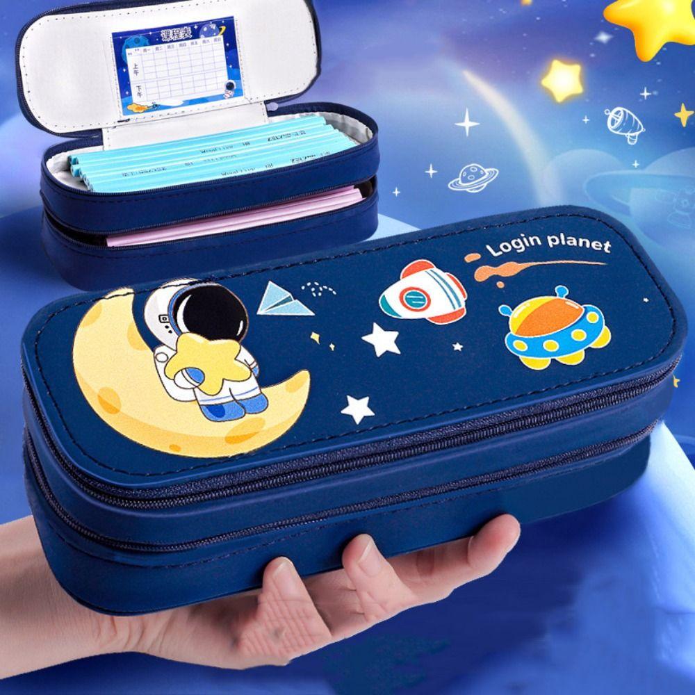 Многофункциональный ящик для хранения, портативный ящик для канцелярских принадлежностей, прочный пенал для школьных принадлежностей