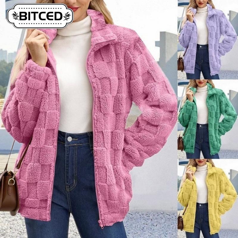 BITCED Женские винтажные повседневные однотонные куртки и пальто с принтом Осень Зима Длинный рукав Уникальный дизайн