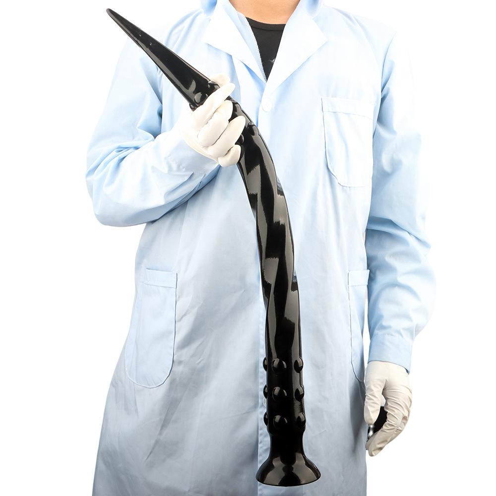 Очень длинная черная ПВХ анальная пробка анальный дилататор секс-игрушка страпон пенис реалистичный член большой член фистинг