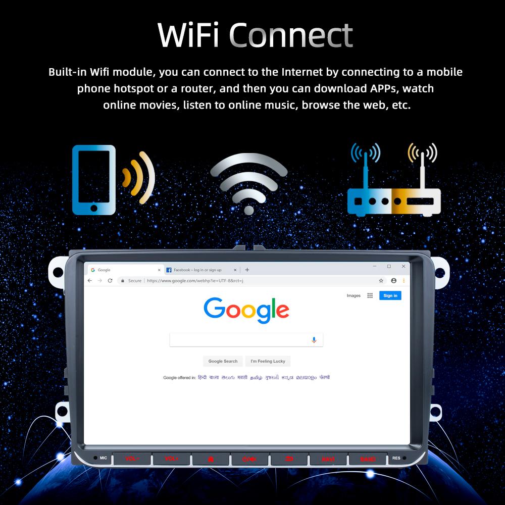 2Din 4-ядерный Android Wi-Fi Carplay GPS автомобильный мультимедийный плеер для Volkswagen/Golf/Polo/Tiguan/Passat/b7/b6/SEAT/Leon/Skoda/Octavia