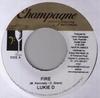 7-дюймовая пластинка LUKIE D - Fire NONE Champagne Inter 2006 Ямайка Регги, Ска и Даб Б/У