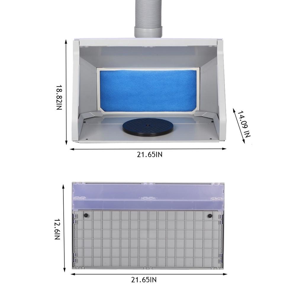 100-240 В Аэрограф, комплект для окраски распылителем, набор экстракторов для распыления, выхлопной фильтр, светодиодный светильник, регулируемый переключатель, модель, набор для рисования для рукоделия