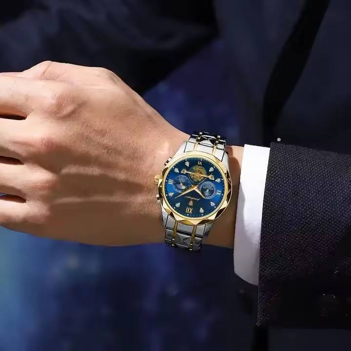 Poedagar 996 Hot Sale Men Quartz Watch Stainless Steel Strap Waterproof Luminous Hands Business Casual Male Wristwatch