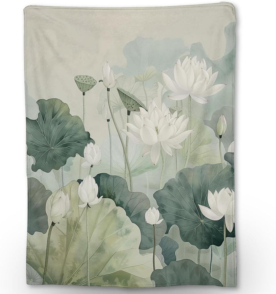 Vibrant floral blanket-soft, comfortable and lightweight flannel blanket for sofa, bed and travel home decoration, all seasons