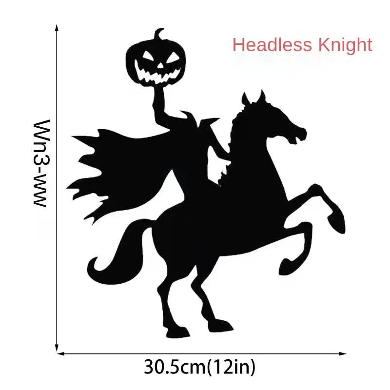 Halloween Door Window Decoration Sticker Scary Witch Ghost Horror Party Supplies Window Decoration Static PVC Wall Stickers