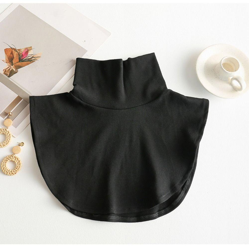 Windproof Turtleneck Cotton Scarf Fashion Fake Collar Women