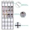 Breathable Over The Door Shoe Organizer Mesh Pockets Hanging Shoe Rack  Door Behind