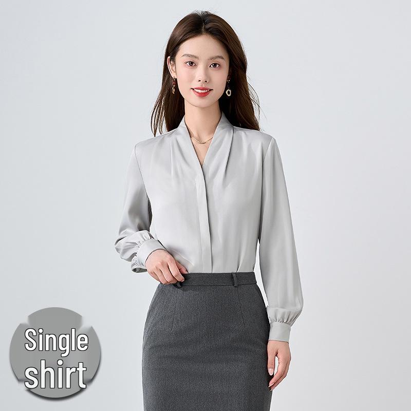 2025 Women's White Suit Set: Spring/Autumn Salon Reception Workwear Blazer