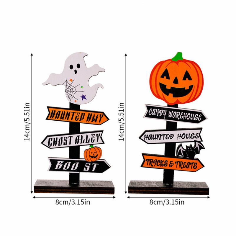 Хэллоуин подарок деревянные украшения с тыквой летучая мышь череп Хэллоуин ужас реквизит для Кошелек или жизнь