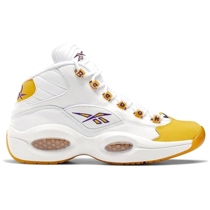 Reebok Кроссовки Question Mid Желтый Носок Белый/Желтый FX4278