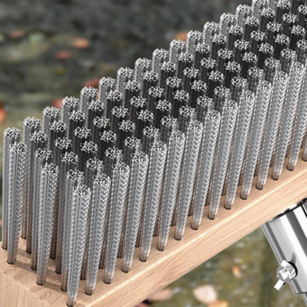 Stainless Steel Wire Scrub Brush Deck Floor Remover Metal Bristles Scrubber for Steps
