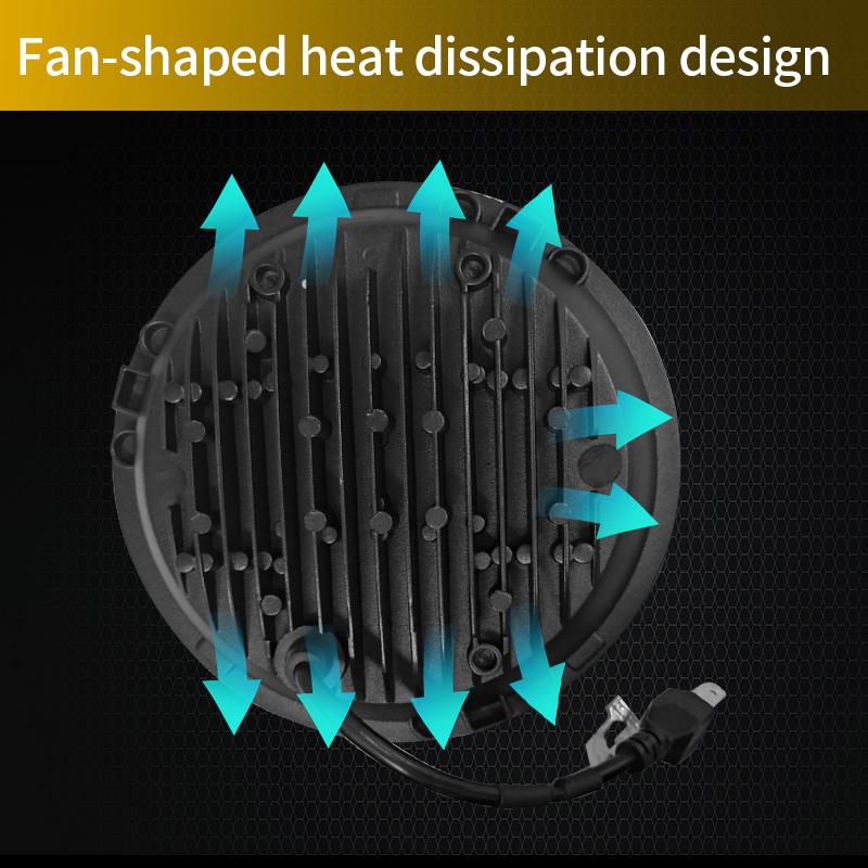 7-дюймовая круглая светодиодная фара в форме черепа, дальний ближний свет, DRL 160 Вт с указателем поворота, ангельские глазки, фары для мотоцикла