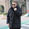 Мужской новый пуховик среднего и длинного размера для людей среднего и старшего возраста с избыточным весом и увеличенным воротником-стойкой