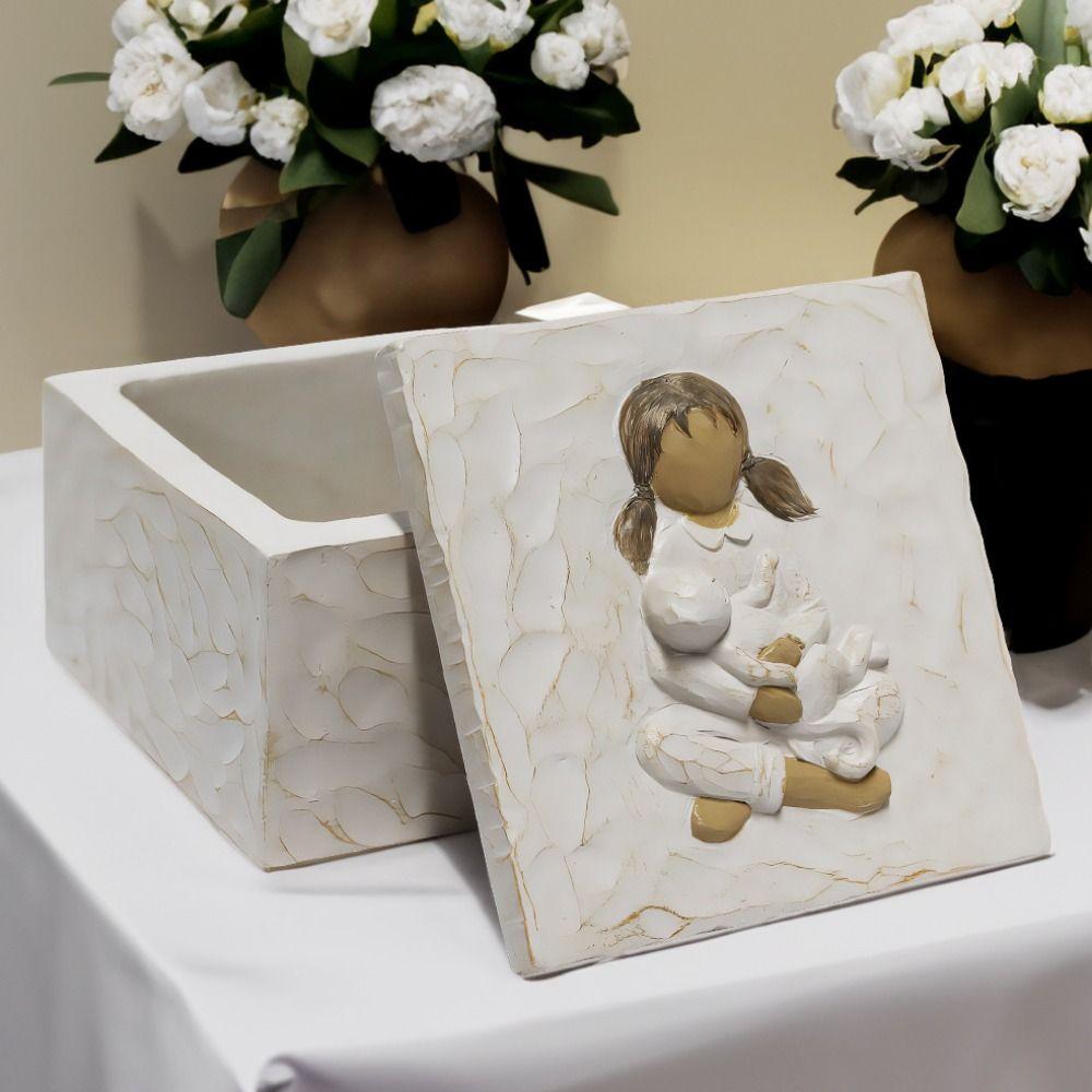 Universal Pet Coffin Box Cartoon Cat Memorial Box Durable Resin Pet Urn Pet Supplies