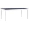VidaXL Dining Table White and Grey 180 X 90 X 73 Cm Pine