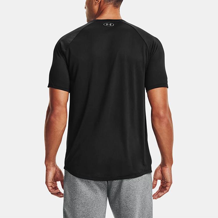 Under Armour Футболка для фитнеса с круглым вырезом и логотипом, мужские топы, черная 1361504-001