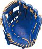 ZETT Youth Baseball Soft Navy x Pastel Brown BJGB74530F Glove, Steer, All-Around, Left-Handed Throw, (2532), Size M,