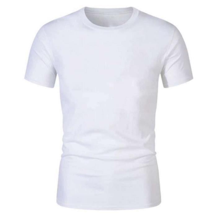 JHK Men's White 100% Cotton T-shirt