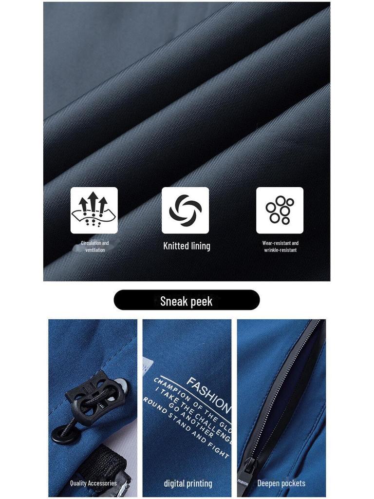 Men's Trendy Autumn Hooded Sports Jacket - Casual, Fashionable, and Breathable