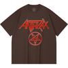 Хлопковая футболка плотностью 230 г/м² 100% Хлопок Heavy Metal Футболка с принтом рок-группы Популярная музыка Унисекс Тяжелая хлопковая футболка