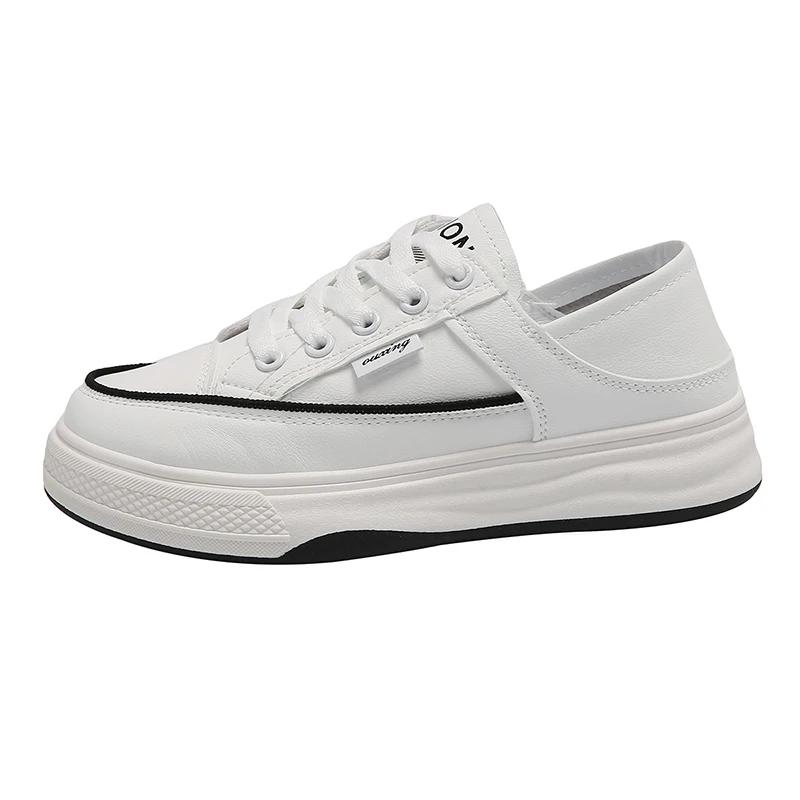 Женская обувь, летняя, новая, оригинальная, на толстой подошве, маленькие белые туфли, американская модная повседневная обувь для женщин