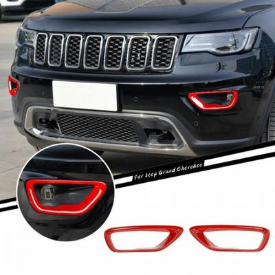 2018+ Jeep Grand Cherokee Передняя противотуманная фара Крышка Рамка фары Накладка Рамка для Красного | 2 шт. | Левая | 1 год гарантии производителя
